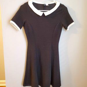 H&M Black & White Peter Pan Collar Dress